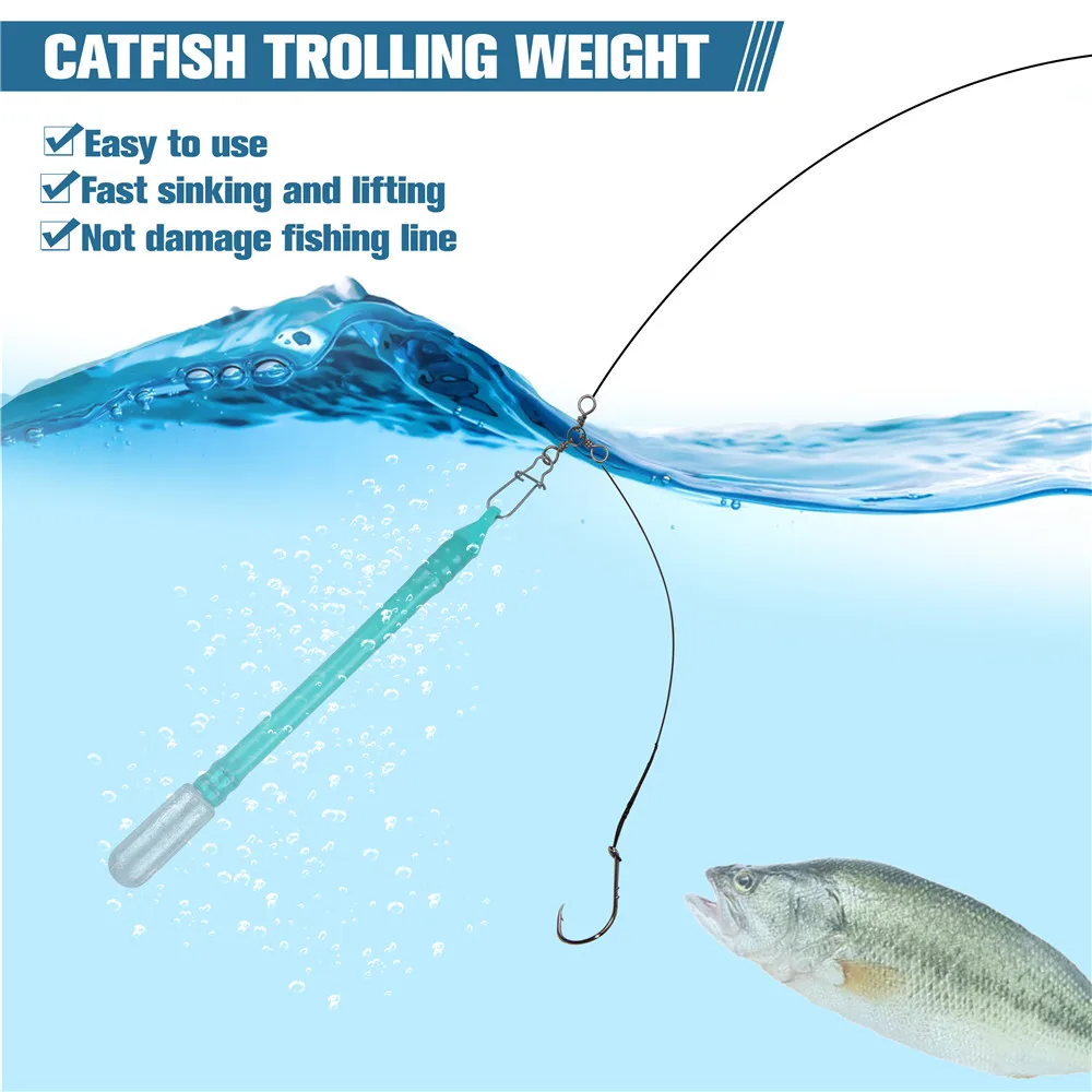 1-piece Slip Stick Dragging Weights No-Snag Sinkers for Bottom