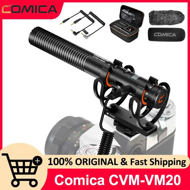 Comica VM20 ショットガンマイク、ショックマウント付き