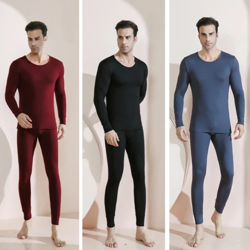 Man Winter Thermal Underwear Suit Plus Velvet Thickened Long Johns Fleece Keep Warm Lingerie Plus Size Sexy Pajamas Set Homewear