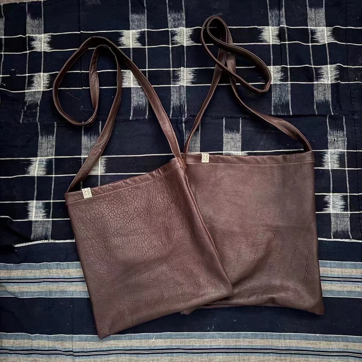 VISVIMWMV KOFU RECORD BAG DMGD(IT VEG.H) French ribbed grain  