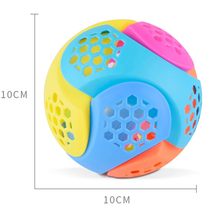 Funny Flashing Bouncing Ball LED Light Dancing Music Ball Toy for Boys Girls Plastic Colorful LED Flash Dancing Ball 6