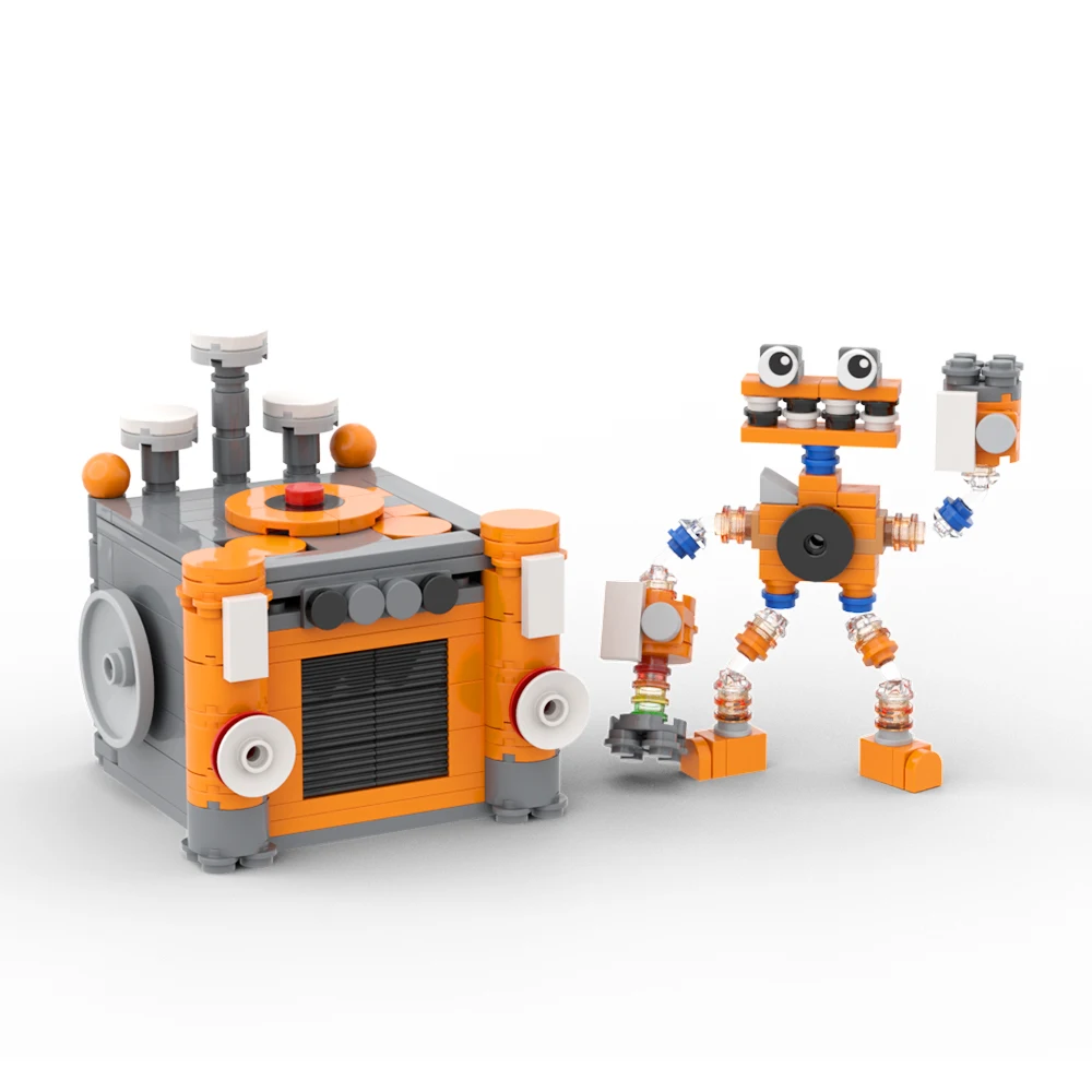 My Singing Monsters Wubbox Orange Monster And House Model 255 Pezzi Building Blocks Toys Suit For Kids