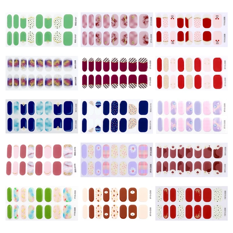 

Semi Cured Gel Stickers Adhesive Gel Polish Strips Gel Stickers R3MF