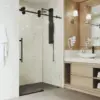 Adjustable 44-48 in. W x 74 in. H Elan Frameless Sliding Shower Door with Clear Tempered Glass, Reversible Handle 1
