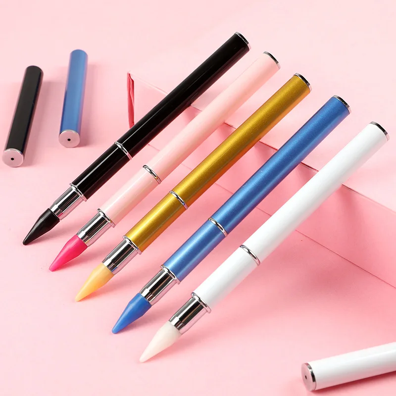 1Pc Professional Diamond Dotting Pen Crystal Pen Stainless Steel +Wax Dual-ended Crystal Picking Pen Dual-ended Rhinestone Pen & 2