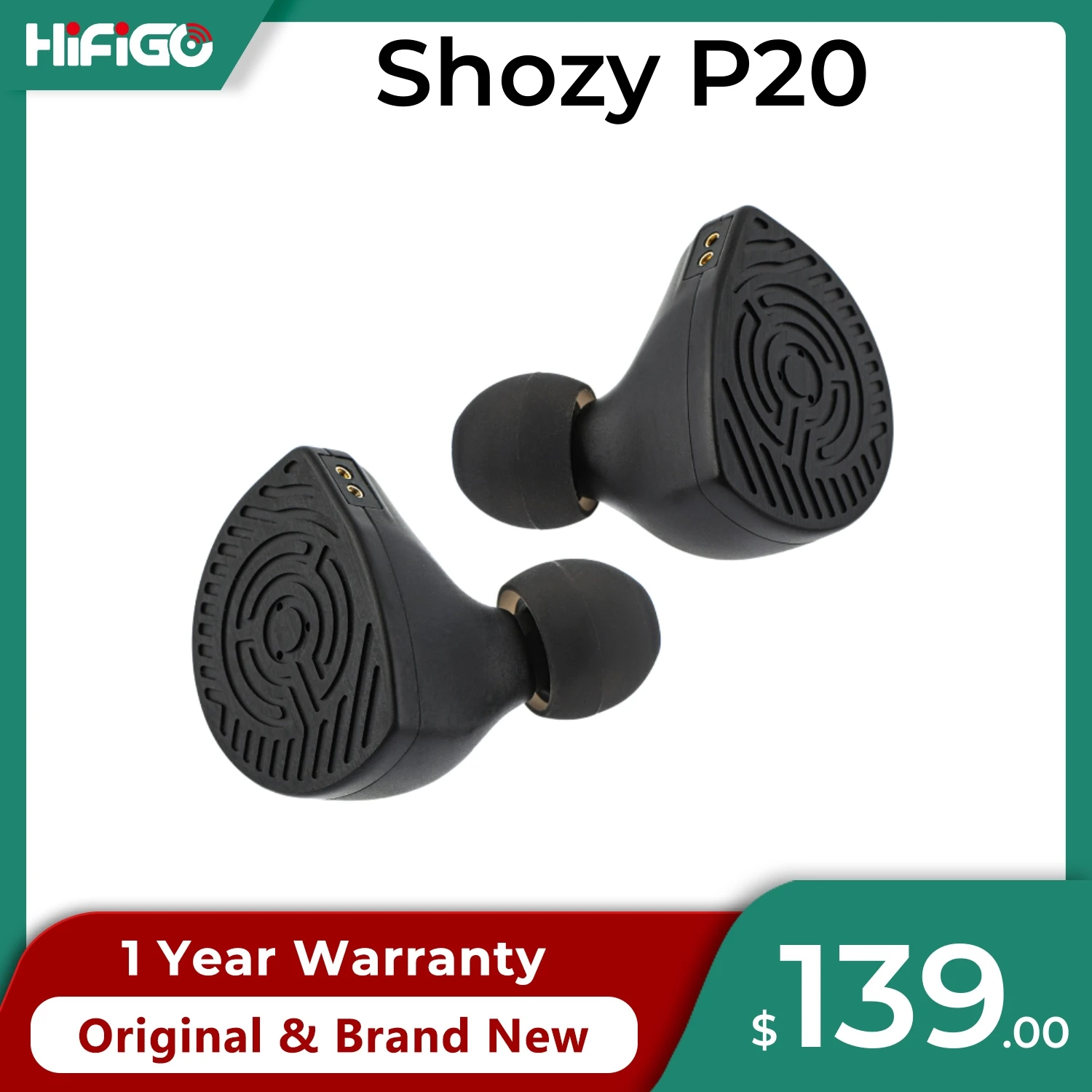 

Наушники-вкладыши Shozy P20 с магнитным драйвером, 14,5 мм