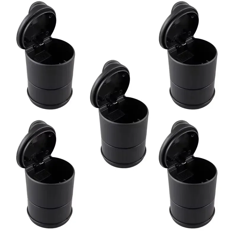 1-6Pcs 휴대용 자동차 재떨이 커버가있는 범용 플라스틱 난연성 다기능 자동차 재떨이 자동차 인테리어 액세서리