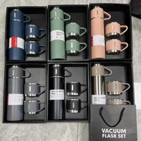Stainless Steel Vacuum Insulated Bottle, Portable Bottle, Office Gift Set, Business Style Coffee Mug, Thermal Mug, 500ml, 304 1