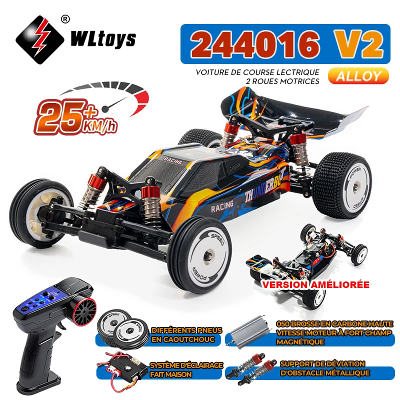 WLtoys 244016 V2 1:24 Voiture RC 25km/h Gyroscope 2WD