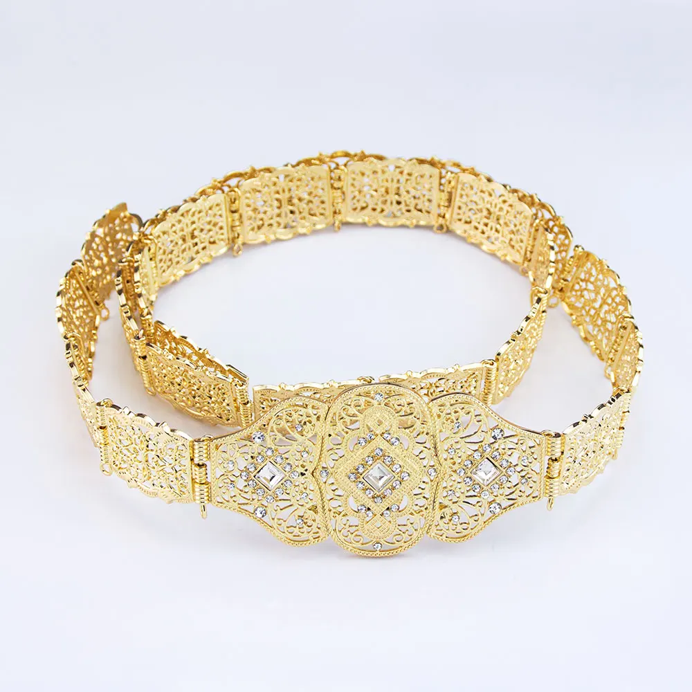 Arabische Frauen Kaftan Gürtel Marokko Braut Hochzeit Taille Kette Einstellbare Länge Gold Farbe Europa Palace Zubehör – Detail 10