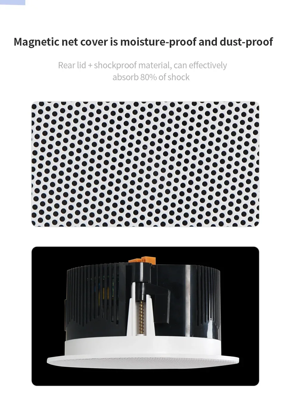 Oupushi 30W bluetooth ceiling speaker frameless in ceiling loudspeaker 5'' built in wall mount roof speaker home include adapt