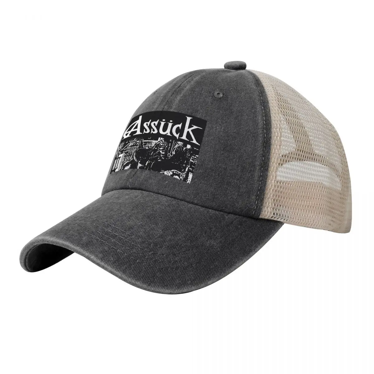 

Assuck Misery Index Album Cowboy Mesh Baseball Cap Rugby Uv Protection Solar Hat Hat Baseball Cap Trucker Hats For Men Women's