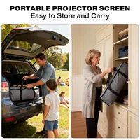 Projector Screen Stand16:9 4K 1080 HD Portable Projection Screen for Home Office Garden Moive Theater Cinema 100-150inch - Image 3