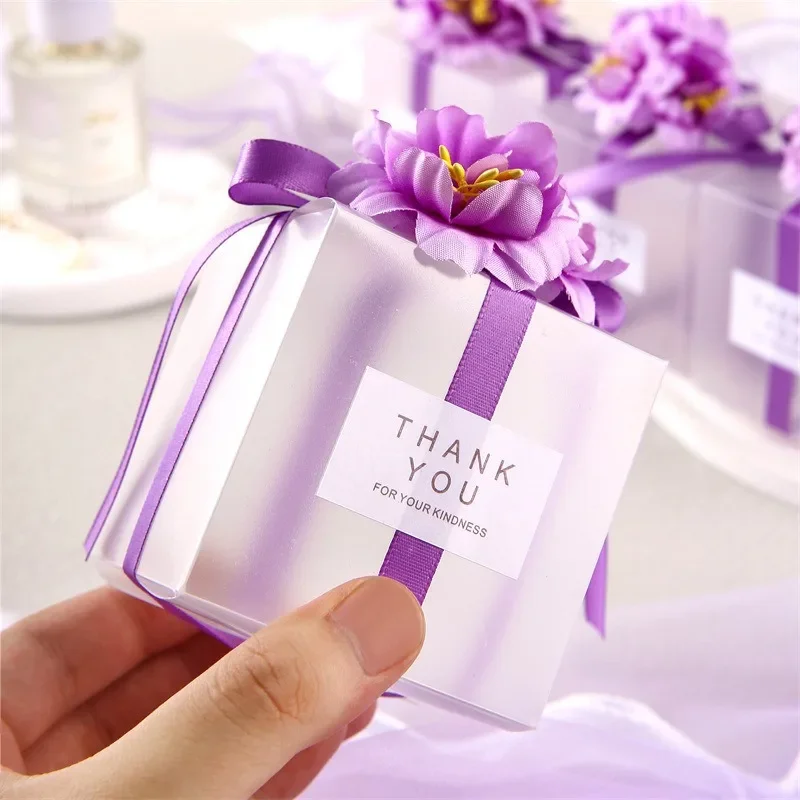6 Scatole Porta Confetti Metalliche Per Matrimonio - Romantiche Con Nastro Rosa - 12x8x3,5 Cm - Vuote Per Caramelle E Cioccolatini