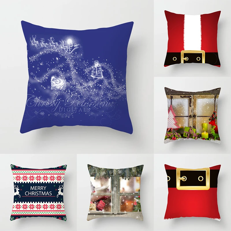 

Christmas Throw Pillow Set Sofa Gift Home Decor Pillowcase