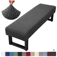 Stretch Jacquard Dining Bench Cover Living Room Anti-Dust Removable Bench Slipcover Washable Bench Seat Protector 1