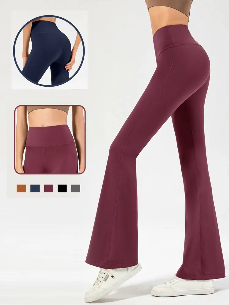 New Wide-leg Yoga Pants Women High Waist Hip Lift Flared Long Pants Dance Sports Leggings Fitness Workout Trousers Gym Tights