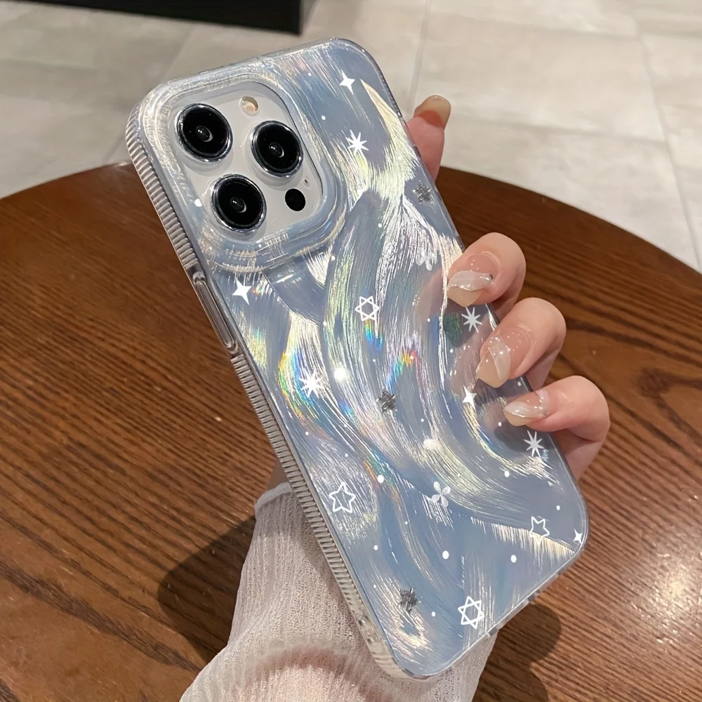 Transparent White Star Phone Case Cover