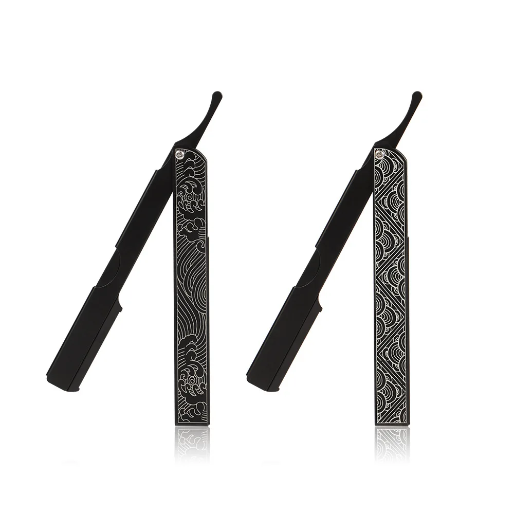 304 Stainless Steel Men's Shaver Straight Edge Barber Razor Knives Manual Beard Shaving Care Replaceable Blades Shavette Gift 6