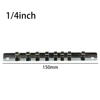 1Pc Socket Rack Holder 1/4 3/8 1/2inch 8 Clips Organizer Rail Iron 150/190/260mm For Storing Loose Socket Workshop Hand Tools 3
