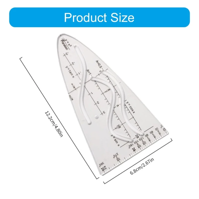 Parabola Stencil Parabolic Stencil for Student, Office, Painting, Parabolic Math Curves Template Parabola Ruler