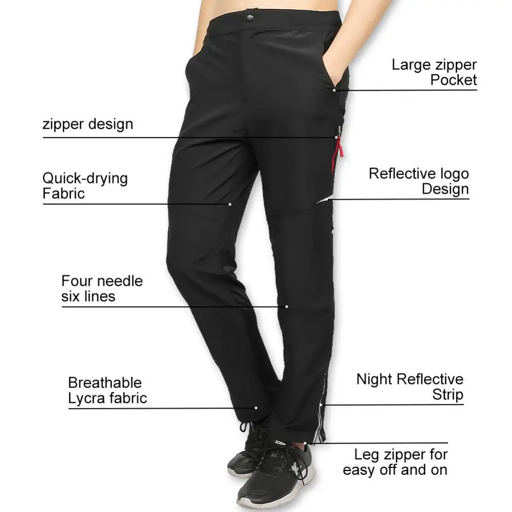 Description Picture 2 of itemSpring Summer Mens Cycling Pants S-4XL Size Breathable Perspirable Reflective Bicycle Pants Long Sports Bike Trousers Ciclismo