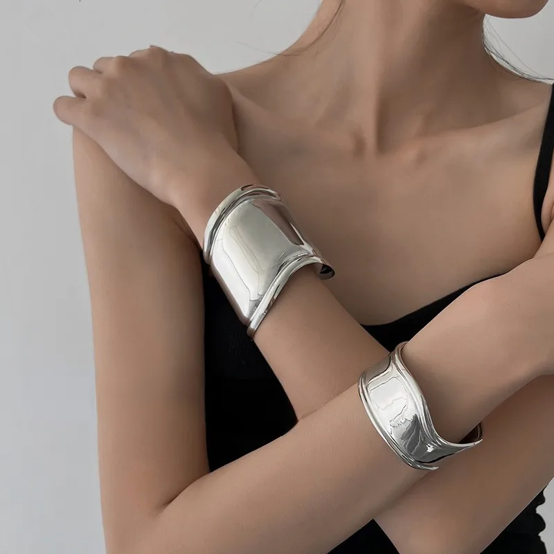 Charm Bracelet Wide Bracelet Opening Metal Bracelet European And American Style
