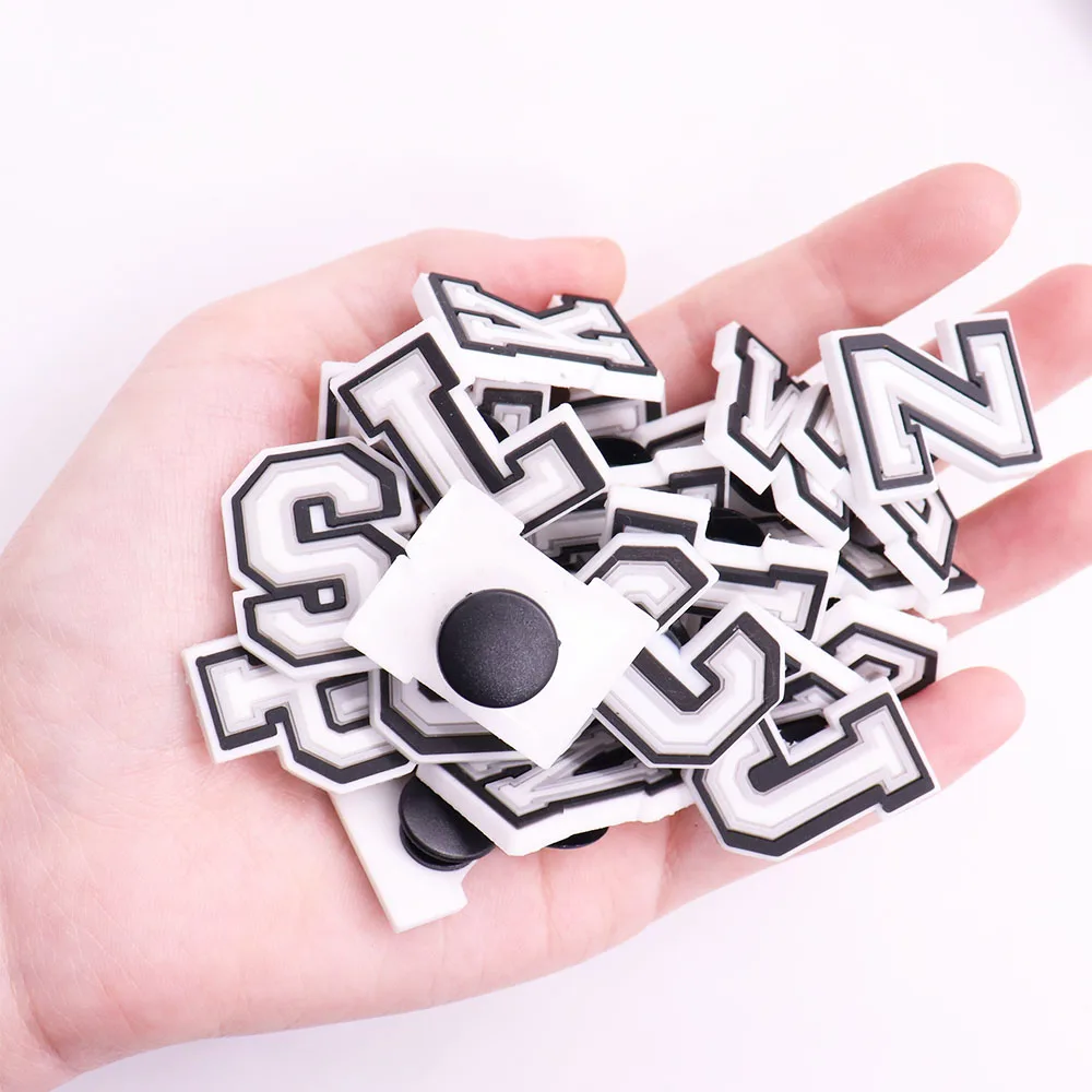 1pcs PVC Capital English Letters Shoe Charms Shoes Accessories