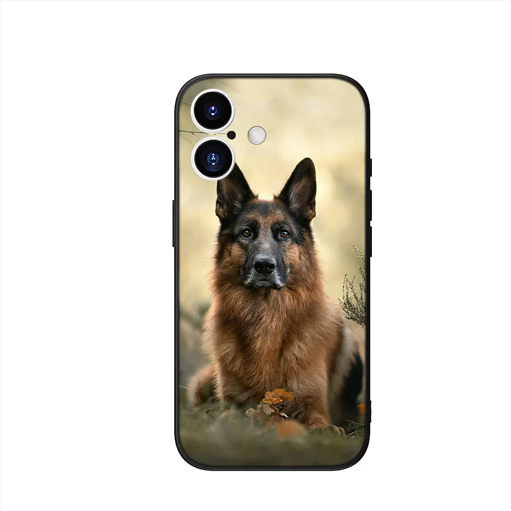 Bulldog and German Shepherd Design Phone Cover