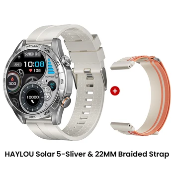 HAYLOU Solar 5 Voice Calling Smartwatch 1.58'' AMOLED Display 60Hz Smart Watch 24H Health Monitoring Sports Smartwatch for Men 12