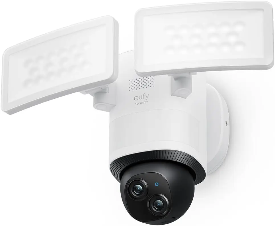 

eufy Security Floodlight Camera E340 Wired, Security Camera Outdoor, 360° Pan & Tilt, 24/7 Recording, 2.4G/5G Wi-Fi, 2000 LM
