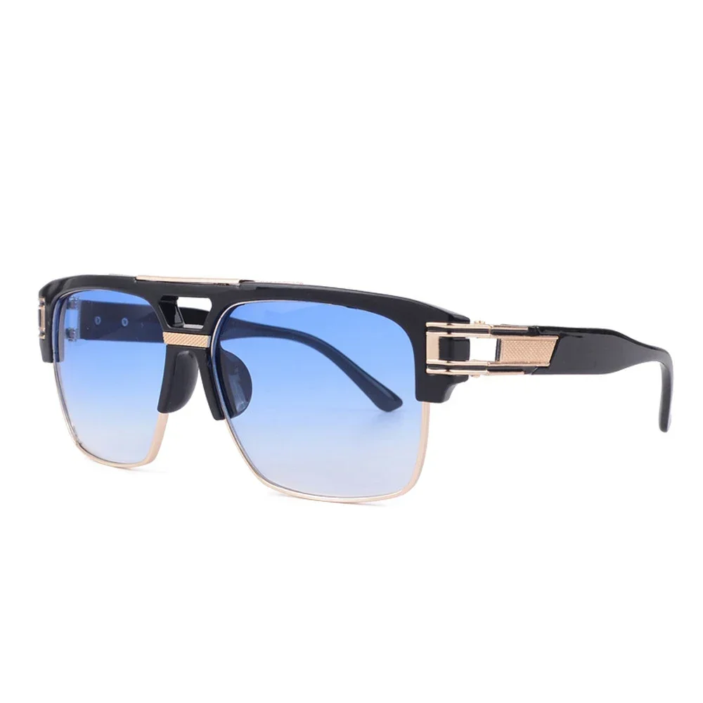 Vintage-Inspired Classic Luxury Sunglasses with Mirrored Lenses