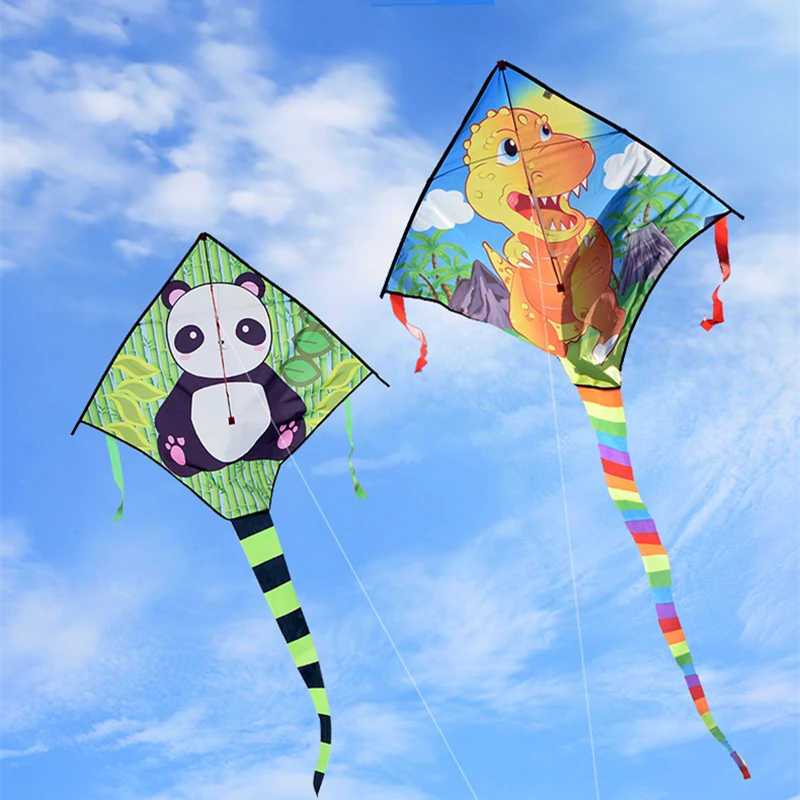 

free shipping dinosaur kite flying children panda kite toys nylon kites birds kites