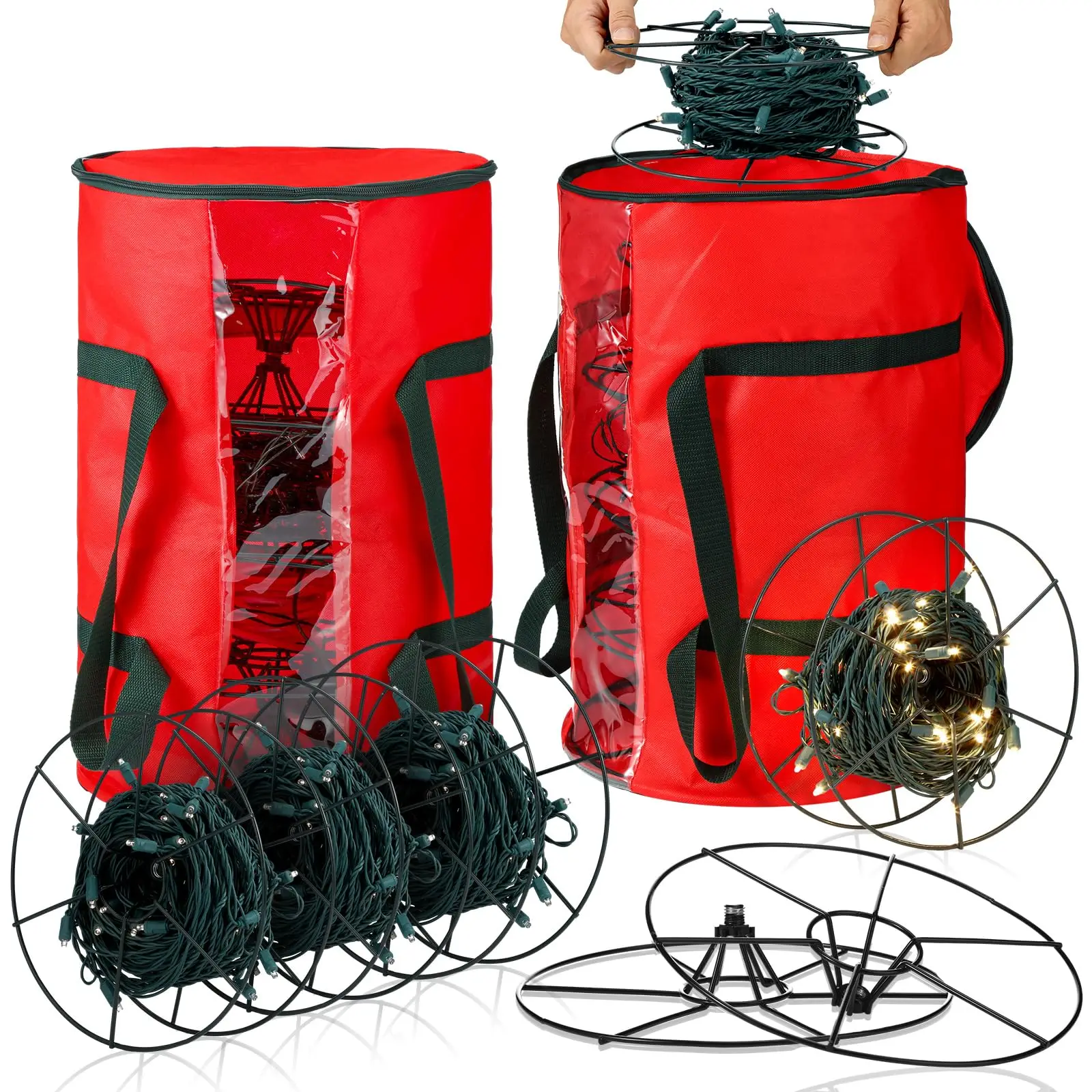 Christmas Light Storage Bags to Store Holiday String Lights Waterproof Oxford Fabric Reinforced Handles Only Oxford bags