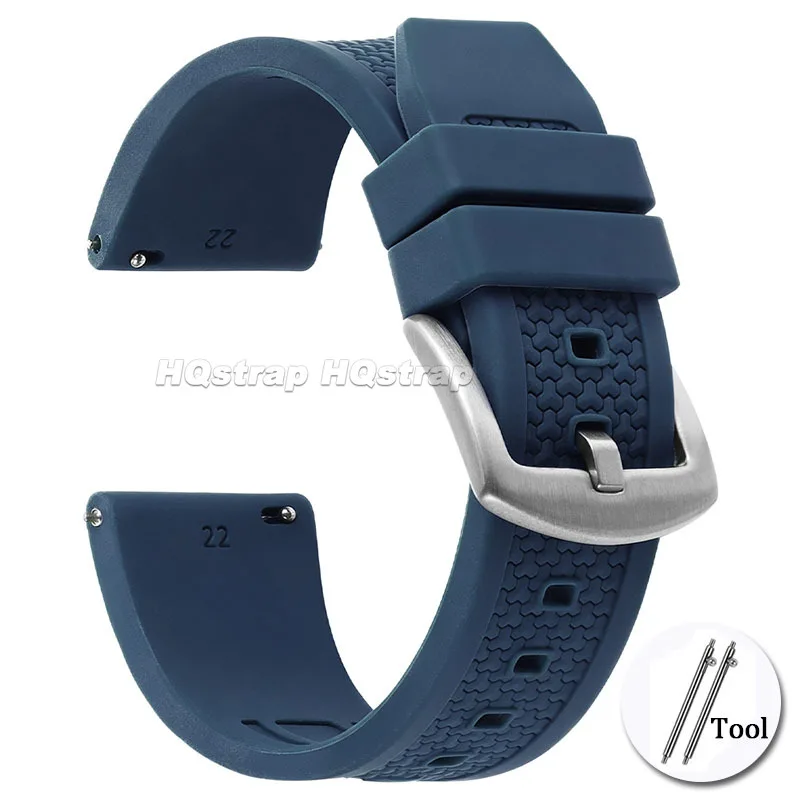 Breathable Silicone Quick Release Sport Watch Band – Waterproof Universal Bracelet Strap