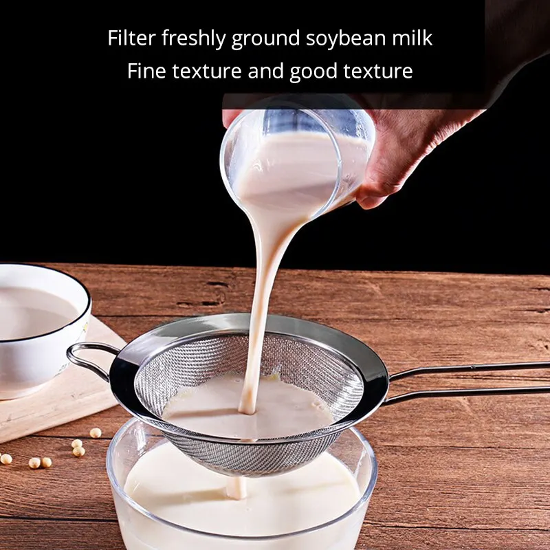 Stainless Steel Strainer Food Strainer Kitchen Mesh Filter Spoon 3pcs For Soy Milk Quinoa Tea Soup Sifting Baking Straining,tea infuser,tea strainer,tea filter,powder sifter,flour strainer