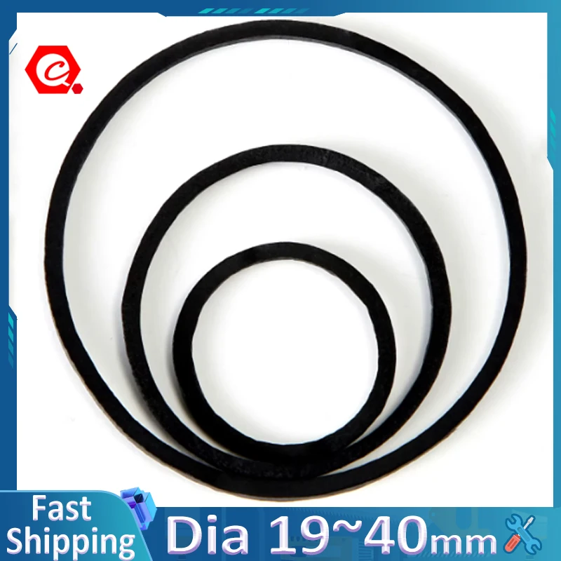 High Elasticity Black Rubber Bands for Industrial and Office Use - High Temperature Resistant, 40mm