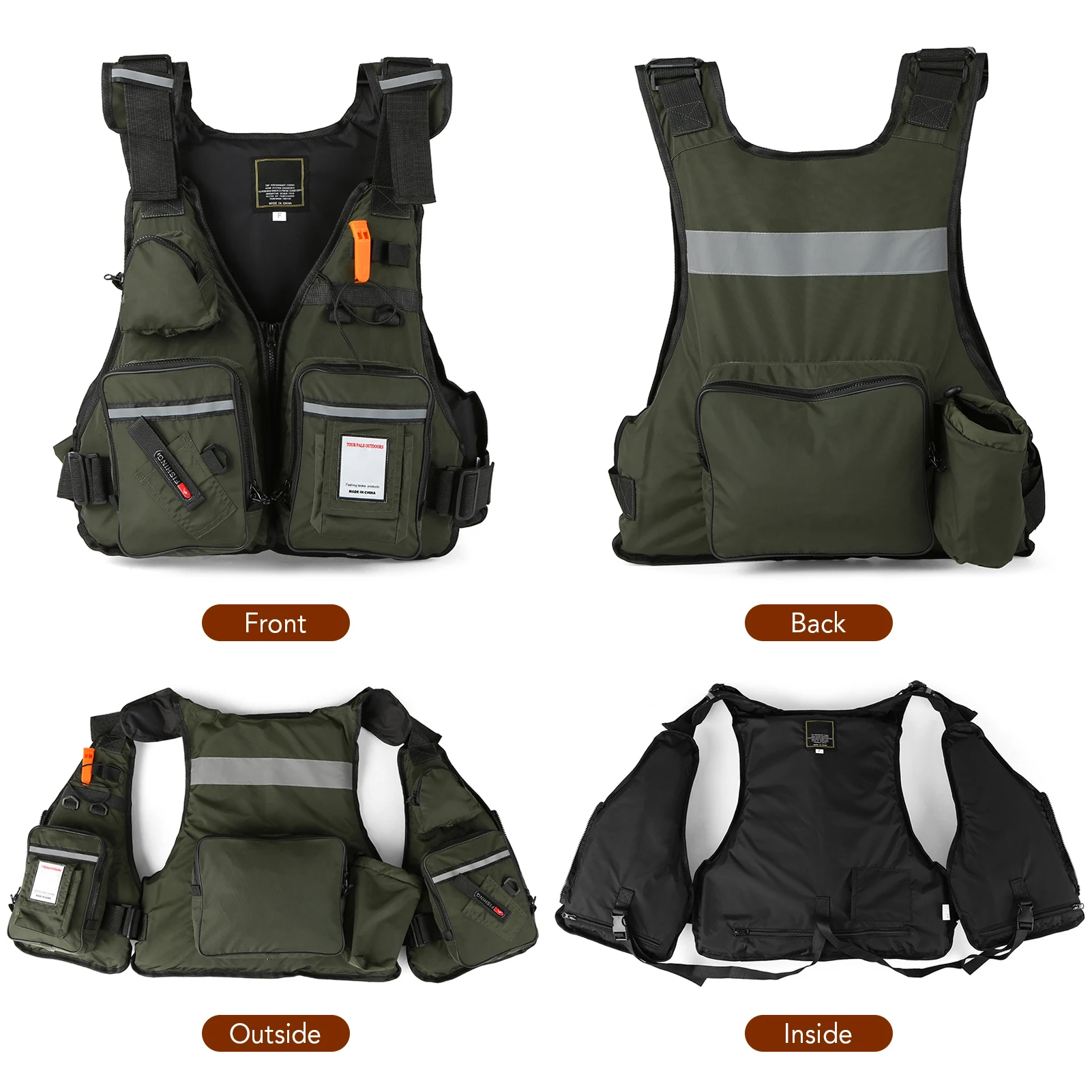 Fishing Vest Life Jacket, Multi-pocket Vest, Fly Fishing Vest