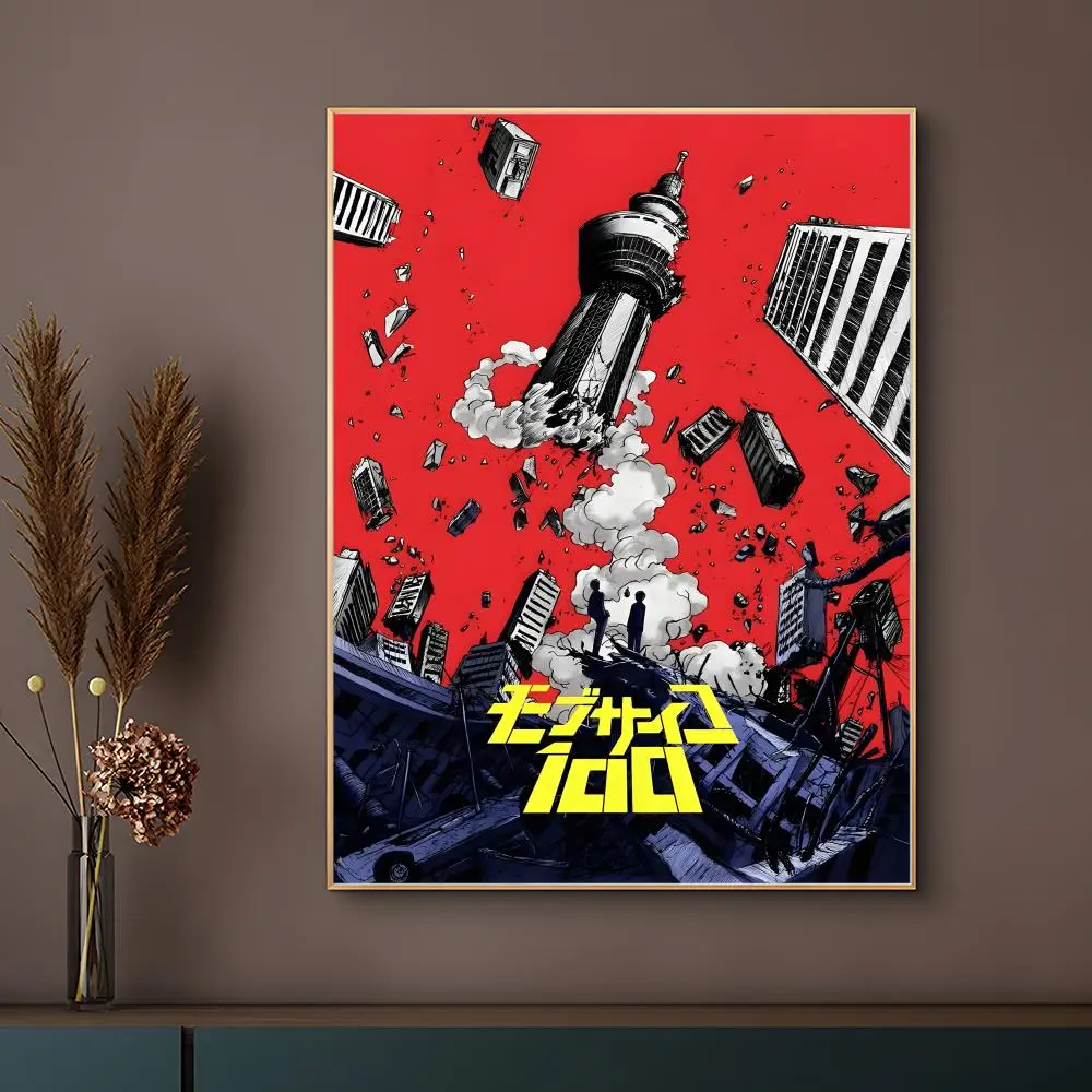 Beliebter Anime M-MobS P-PsychoS 100 Poster HD wasserdichte selbstklebende Wandkunst – Verwendung in mehreren Szenen, Top-Geschenk-Pick – Detail 16
