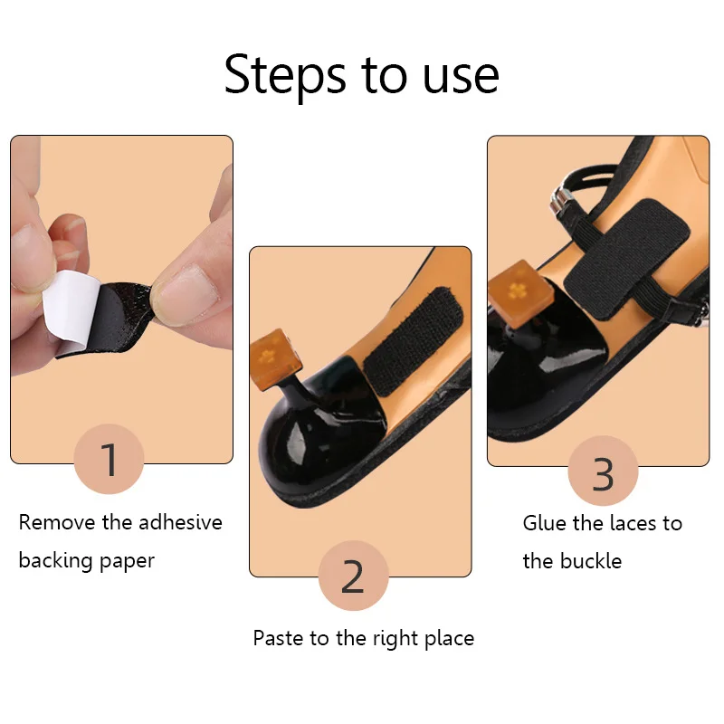 Women High Heels Elastic Shoe Strap Belt Adjustable Diamond No Tie Lazy Shoelace Buckle Accessories 1Pair