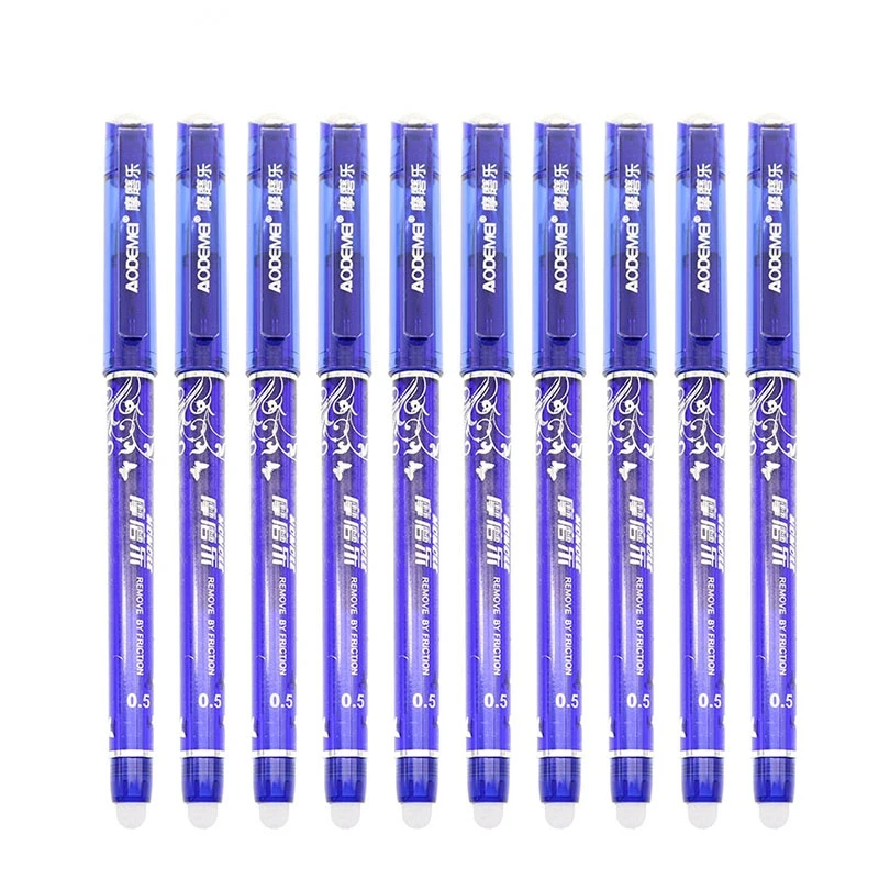 أنزاي براعة الى حد كبير  أقلام قابلة للمسح مع درجة حرارة عالية ، 10 أقلام سهلة الإخفاء ، أزرق/أسود/ حبر أزرق ، قلم سحري للمكتب ، إعادة تعبئة للكتابة|erasable pen|erasable pen  bluepen blue - AliExpress