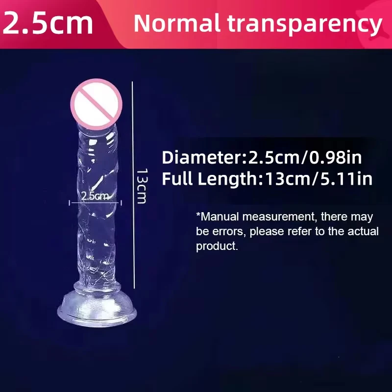 Transparent Soft Jelly Dildo Realistic Fake Dick Penis Suction Cup Dildo Realistic Sex Toys For Lesbian Women Female Masturbator