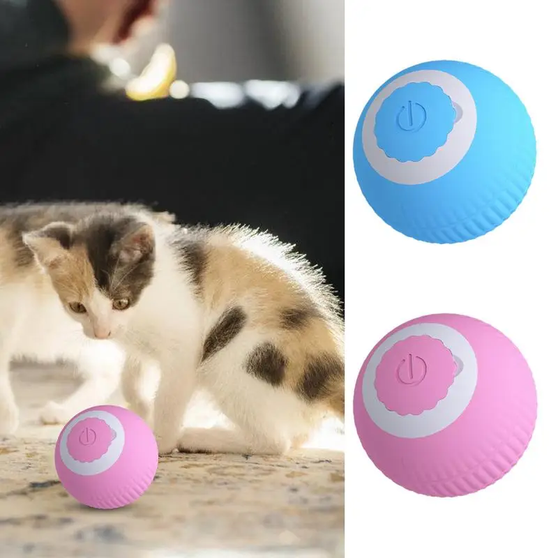 

Cat Toys Automatic Rolling Ball Self Rolling Smart Ball Cat Toy With USB Rechargeable And Adjustable Mode For Pet Cat Dog Kitten