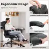 Office High Back PU Leather Executive Computer Desk Lumbar Support Flip up Armrest Gaming Rolling Chair with Wheels Black 3