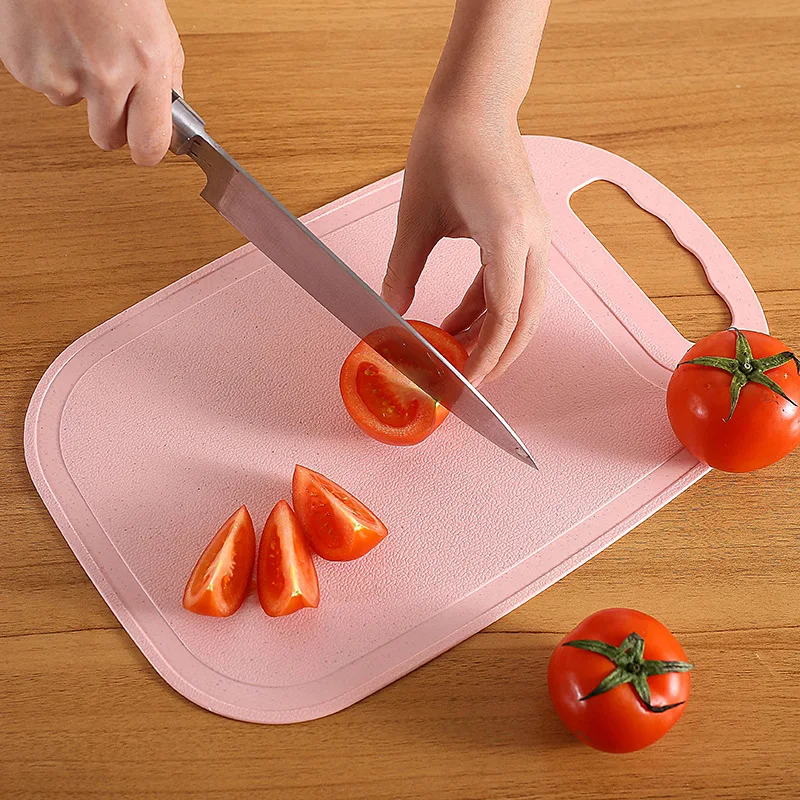 Description Picture 6 of itemNonslip Plastic Cutting Board Food Fruit Chopping Block Mat Kitchen Cook Supply Kitchen Cutting Boards Washable Chopping Board