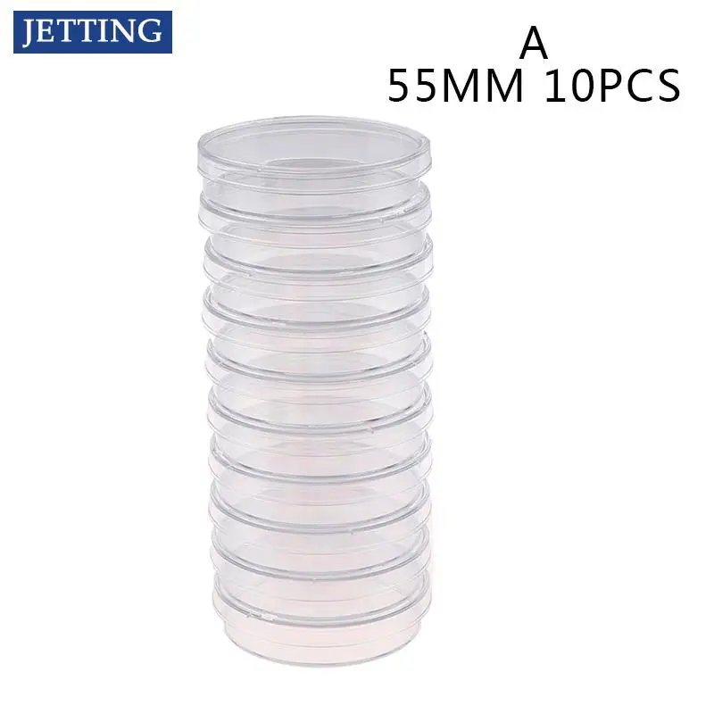 

10Pcs 55mm Polystyrene Sterile Petri Dishes Bacteria Culture Dish for Laboratory Medical Biological Scientific Lab Supplies