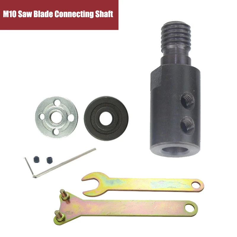 M10 Adaptor Saw Blade Connecting Rod Shaft Arbor Mandrel Connector 5/6/8/10/12mm Angle Saw