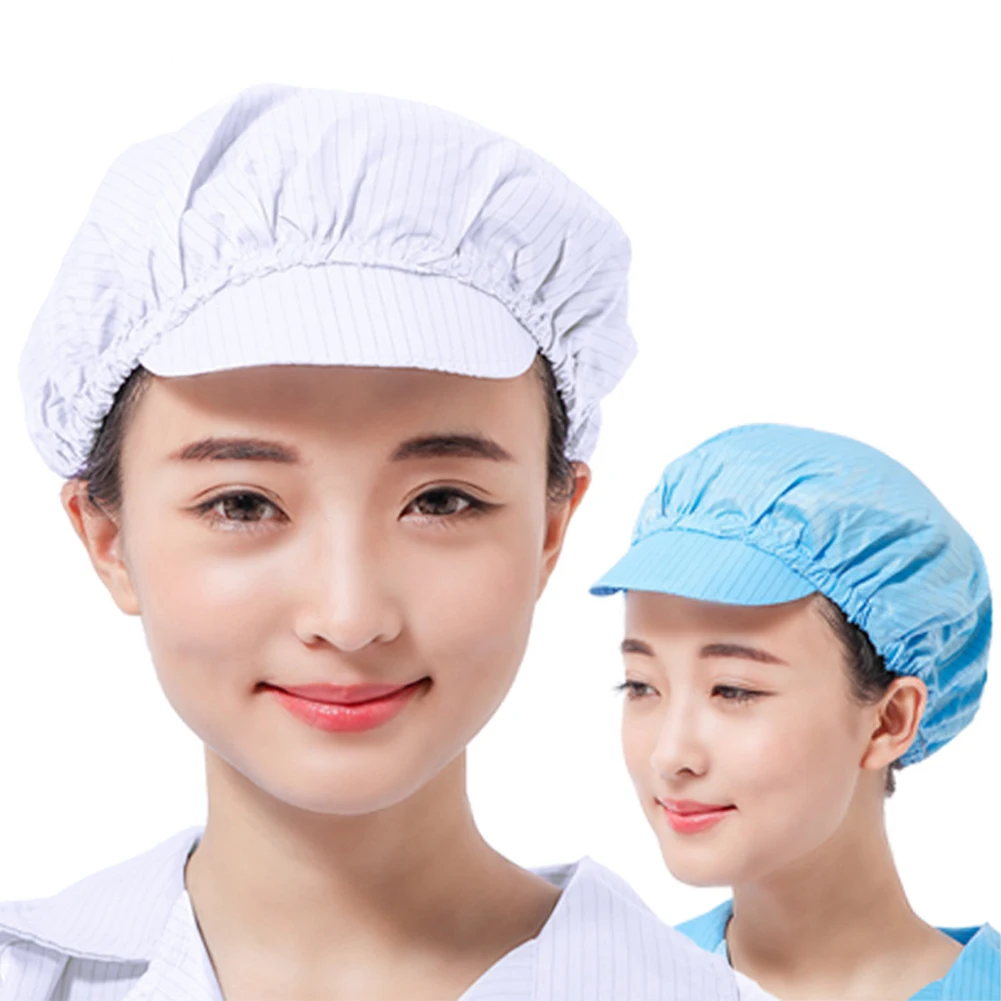 Unisex Elastic Hats Anti-Static Safety Working Hats Dustproof ESD Mens Clean Room Protective Electronics Factory Workship Cap