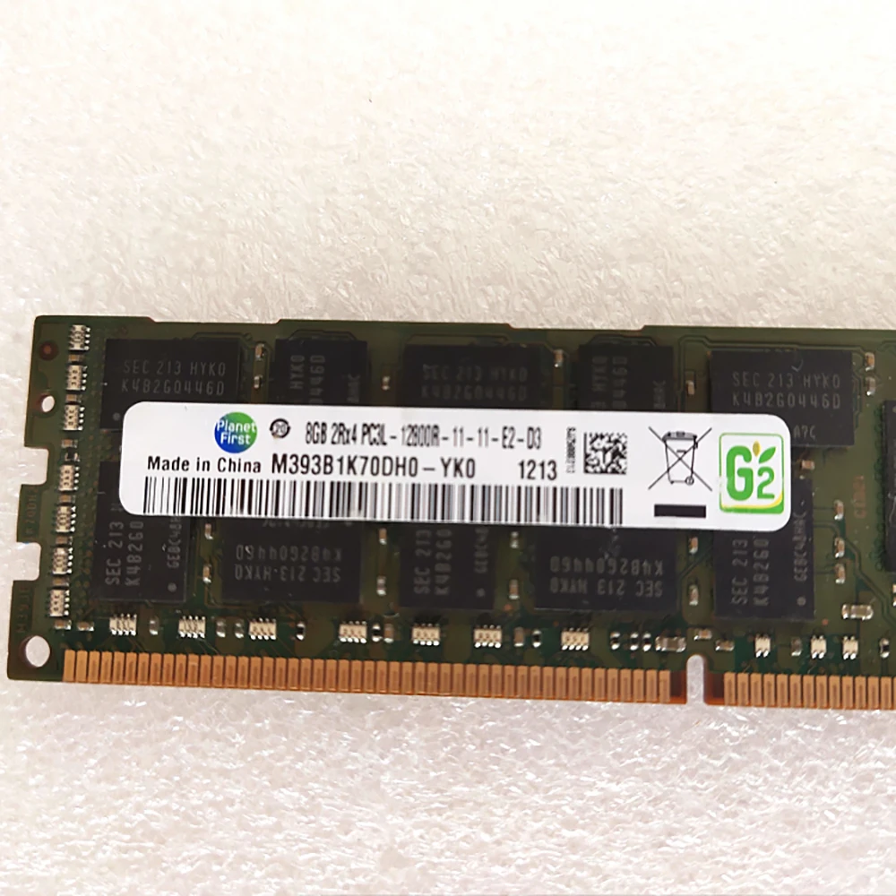 

1 pcs M393B1K70DH0-YKO For Samsung RAM 8GB 8G 2Rx4 PC3L-12800R DDR3L 1600 Server Memory Fast Ship High Quality