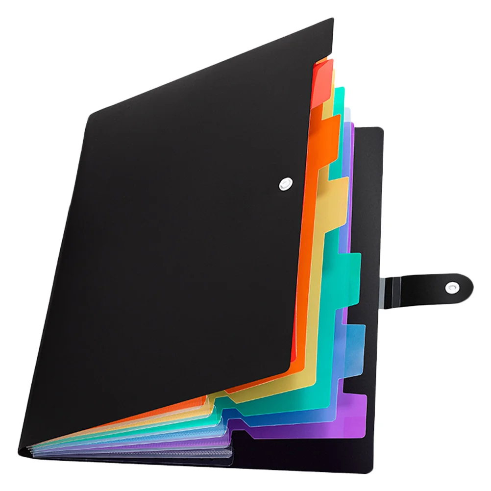 

A4 Folder Small File Wallet Receipt Folder Accordion Folder 7-layer 13-layer File Case Waterproof with Self-adhesive Index Tabs